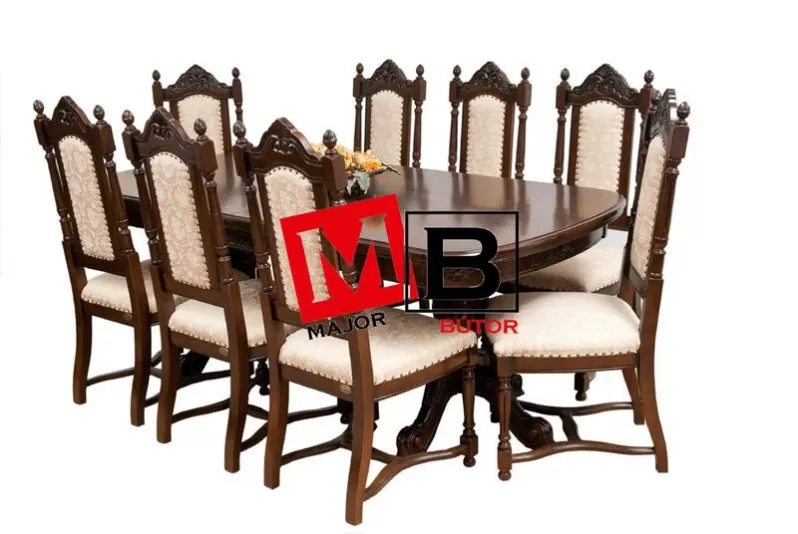 milano étkezőgarnitúra 8 székkkel